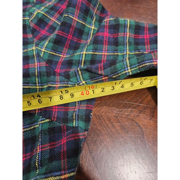 Cozy Cabin Flannels Kiel James Patrick Plaid Dress Size XS Green Blue Red - Picture 4 of 5